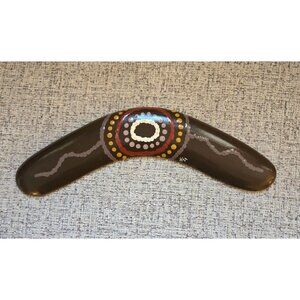 Aboriginal Art Handpainted Boomerang By Jennifer Kent Authentic Australian